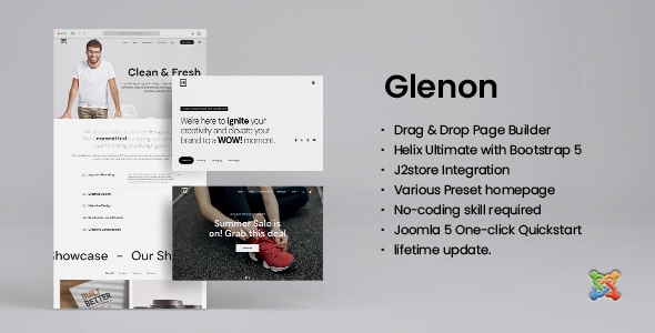 Glenon 1.9.14 - Creative J2Commerce Joomla Templates