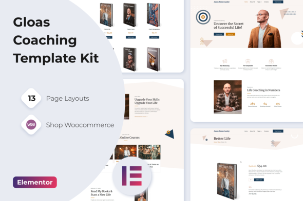 Gloas  Life Coach Online Courses Elementor Template Kit