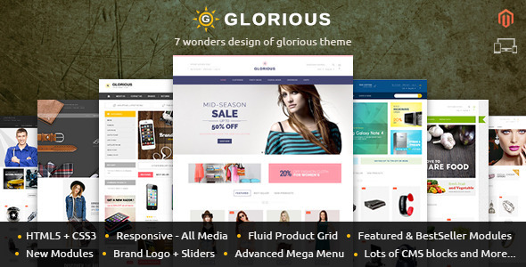 Glorious 1.9.2.21 - Magento Responsive Theme