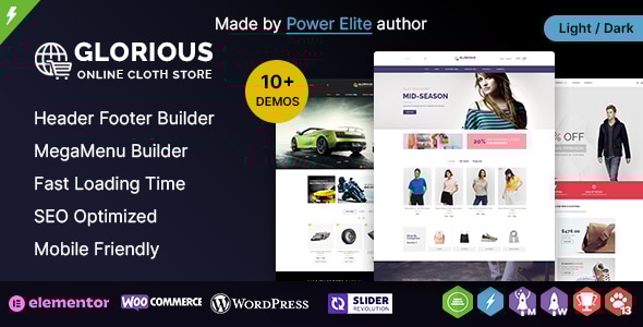 Glorious WP 3.4.0 - Multi-purpose Elementor WooCommerce Responsive Theme