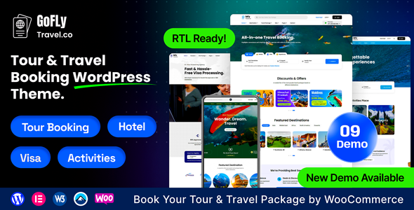 Gofly 1.5.5 - Tour Booking and Travel Agency WordPress Theme