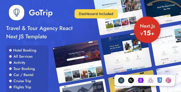GoTrip 2.0 - Travel & Tour Agency React NextJs Template
