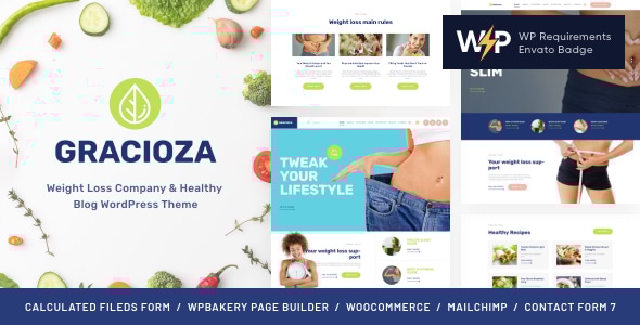 Gracioza 1.0.15 - Weight Loss Clinic & Healthy Blog WordPress Theme