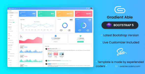 Gradient 5.0 - Able Bootstrap 5 Admin Template