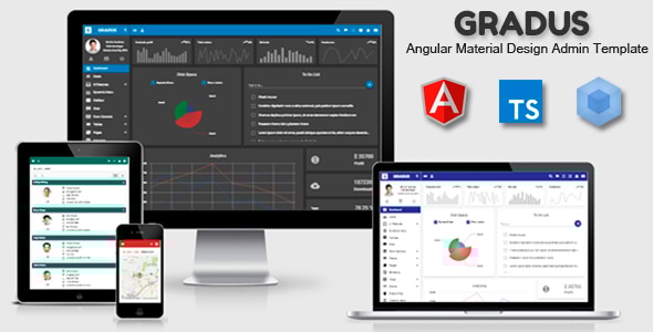 Gradus 3.9.0 - Angular 21 Material Design Admin Template