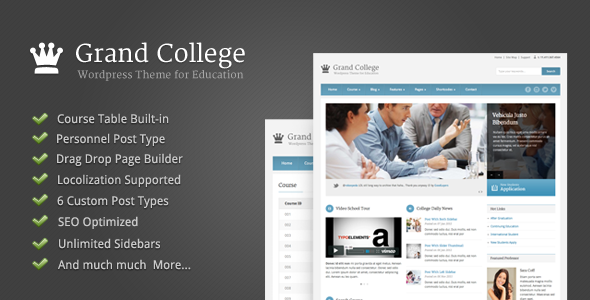 Grand College 6.8 Wordpress Theme For Education