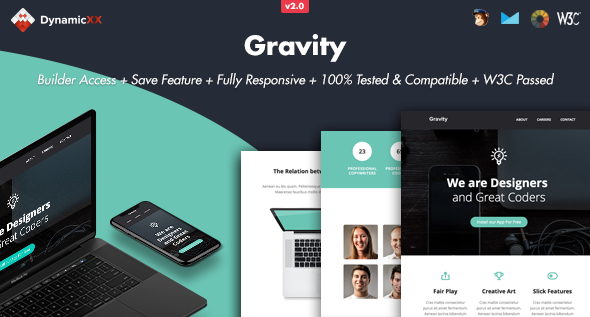 Gravity 2.0 - Responsive Email  Online Builder