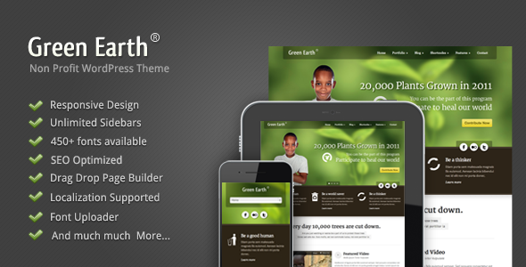 Green Earth 6.0 Environmental WordPress Theme