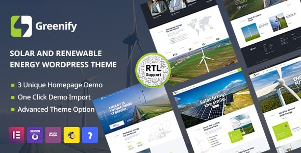 Greenify 2.3 - Solar & Renewable Energy WordPress Theme