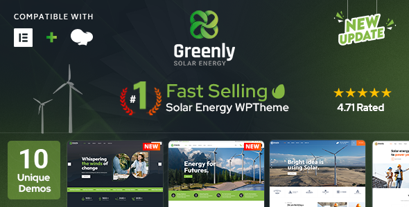 Greenly 7.5 - Ecology & Solar Energy WordPress Theme