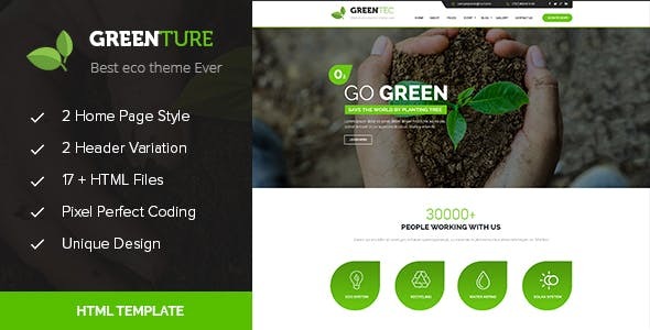 Greenture 1.0.0 - Environment  Non-Profit HTML Template