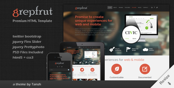 Grepfrut 1.08 - Responsive Software HTML Template