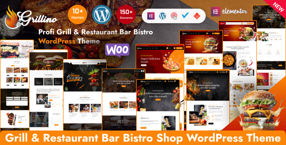 Grillino 1.5.6 - Grill Bar & Restaurant Shop WordPress Theme