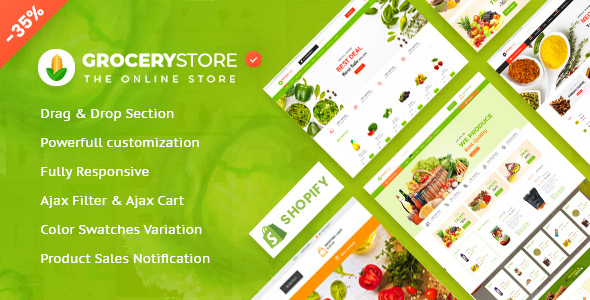 Grocery Store - Vegetable  Organic & Supermarket  Responsive Shopify Theme OS 2.0