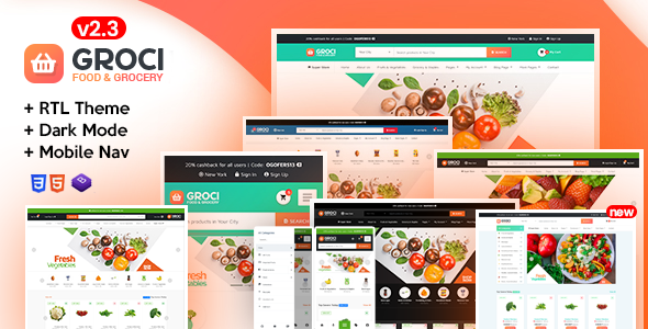 Groci 5.3.8 - Organic Food & Grocery Market Template
