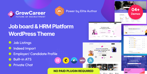 GrowCareer - Job Board & Hiring Management WordPress Theme