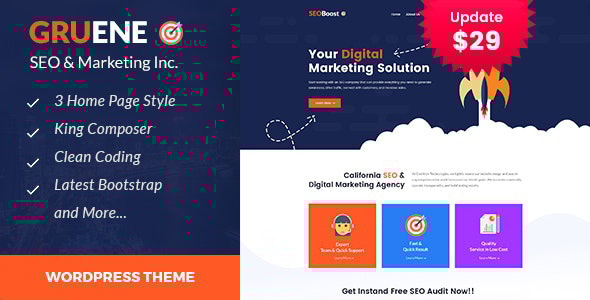 Gruene 2.6 - Digital Marketing WordPress Theme