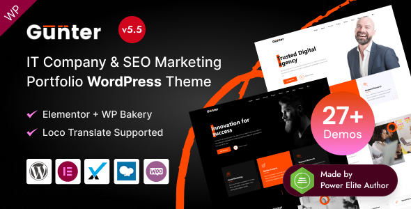 Gunter 5.5 - IT Agency & SEO Marketing Portfolio WordPress Theme