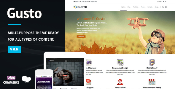Gusto 8.8 - Vanguard WordPress Theme