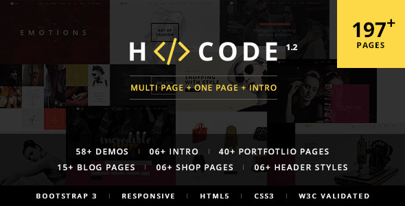 H-Code 1.2.2 - Multipurpose OnePage & Multi Page Template