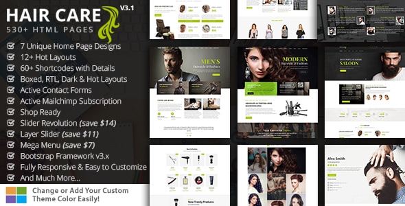 Hair Care 3.1 - Salon Barber HTML Template