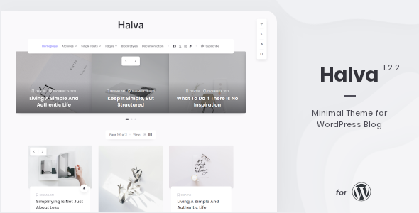 Halva 1.2.2 - Minimal Theme for WordPress Blog