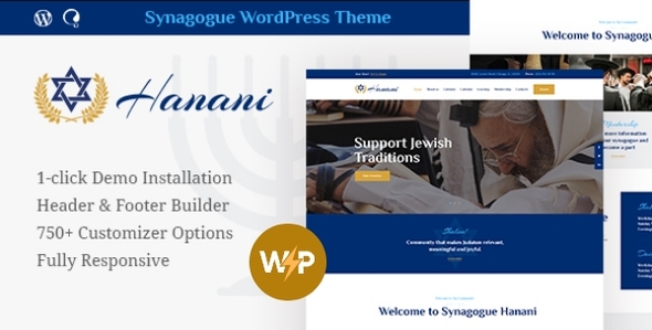 Hanani 1.2.11 - Church Temple & Synagogue WordPress Theme  RTL