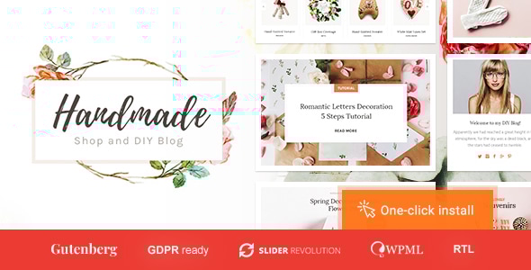 Handmade Shop 1.4.0 - Handicraft Blog & Store Creative WordPress Theme