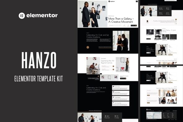Hanzo - Modern Art Gallery & Museum Elementor Template Kit