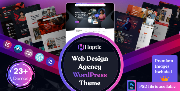 Haptic 25.0 - Web Design Agency WordPress Theme