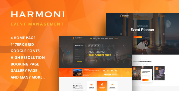 Harmoni - Event Management HTML Template