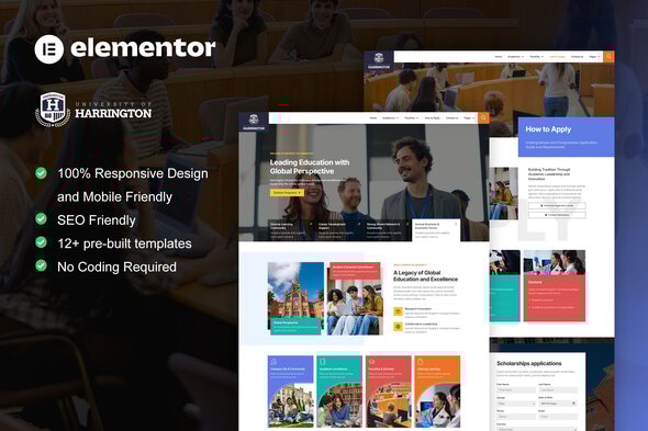 Harrington - University & Education Elementor Pro Template Kit