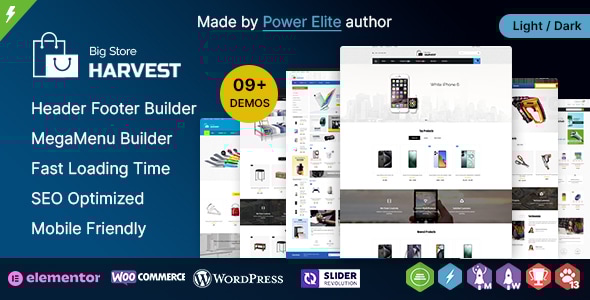 Harvest WP 3.4.0 - Multipurpose Elementor WooCommerce Theme