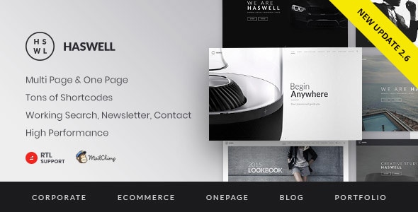 Haswell 2.6 - Multipurpose One & Multi Page Template