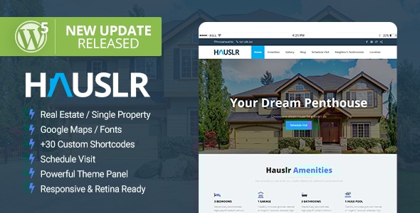 Hauslr 1.4 - Single Property WordPress Theme