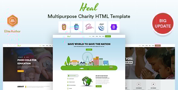 Heal 3.1.1 - Charity HTML Template