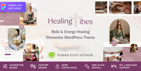 Healing Vibes 1.2.2 - Reiki Healing & Meditation Coaching WordPress Theme