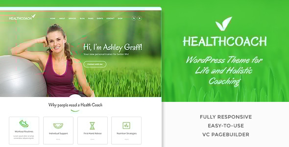 Health Coach 6.0 Personal Trainer WordPress theme