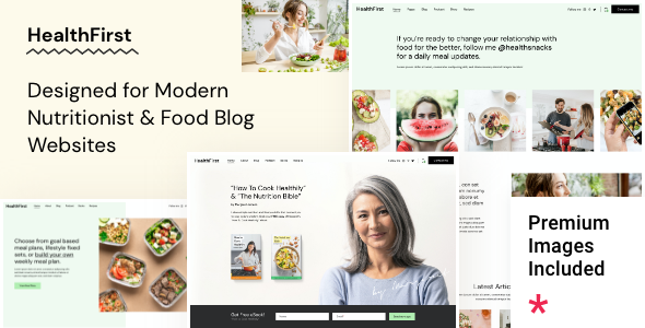 HealthFirst 1.2.1 - Nutrition and Recipes WordPress Theme