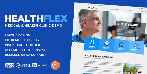 HEALTHFLEX 2.7.5 Doctor Medical Clinic & Health WordPress Theme