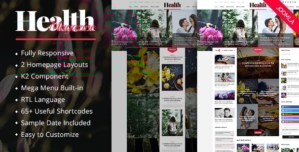 HealthMag 3.10.1 - Multipurpose NewsMagazine Joomla Template
