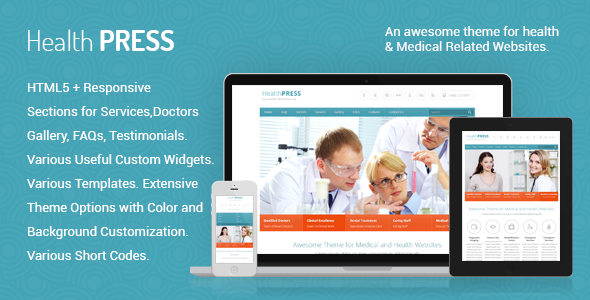 HealthPress 1.9.4 Medical WordPress Theme