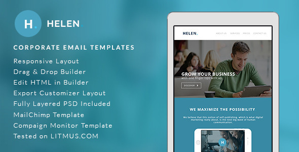 Helen 1.0.0 - Corporate Email Templates  Builder Access