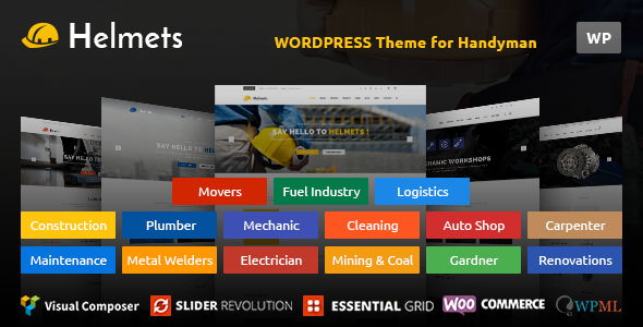 Helmets 1.0 - WordPress Theme for Handyman