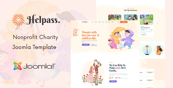 Helpass - Charity Nonprofit Joomla Template