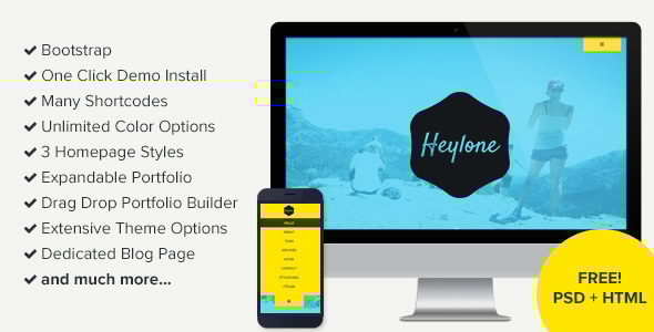 Heylone 2.3 - One Page Parallax WordPress Theme