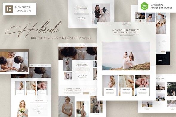 Hibride 1.0.1 - Bridal Photography & Wedding Planner Elementor Template Kit