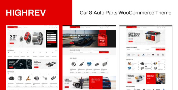 HighRev - Car & Auto Parts WooCommerce WordPress Theme