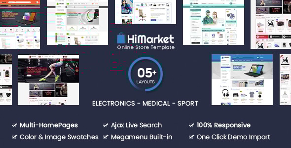 HiMarket 1.4.32 - Electronics StoreMedicalSport Shop WooCommerce WordPress Theme