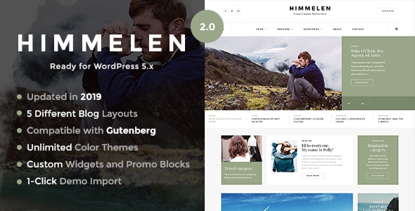 Himmelen 2.4.1 - Personal Minimal WordPress Blog Theme